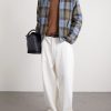 Dunbar Leather-Trimmed Checked Wool Jacket - OU Dunbar Leather-Trimmed Checked Wool Jacket - OU