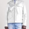 The Waterfront Slim-Fit Metallic Leather Jacket - FR The Waterfront Slim-Fit Metallic Leather Jacket - FR