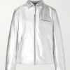 The Waterfront Slim-Fit Metallic Leather Jacket The Waterfront Slim-Fit Metallic Leather Jacket
