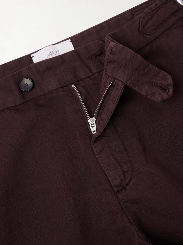 Straight-Leg Cotton And Linen-Blend Bermuda Shorts - E1 Straight-Leg Cotton And Linen-Blend Bermuda Shorts - E1