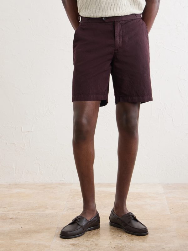 Straight-Leg Cotton And Linen-Blend Bermuda Shorts - FR Straight-Leg Cotton And Linen-Blend Bermuda Shorts - FR
