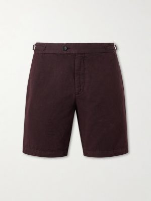 Straight-Leg Cotton And Linen-Blend Bermuda Shorts Straight-Leg Cotton And Linen-Blend Bermuda Shorts