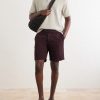 Straight-Leg Cotton And Linen-Blend Bermuda Shorts - OU Straight-Leg Cotton And Linen-Blend Bermuda Shorts - OU