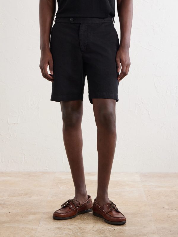 Straight-Leg Cotton And Linen-Blend Bermuda Shorts - FR