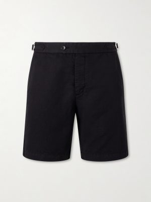 Straight-Leg Cotton And Linen-Blend Bermuda Shorts Straight-Leg Cotton And Linen-Blend Bermuda Shorts