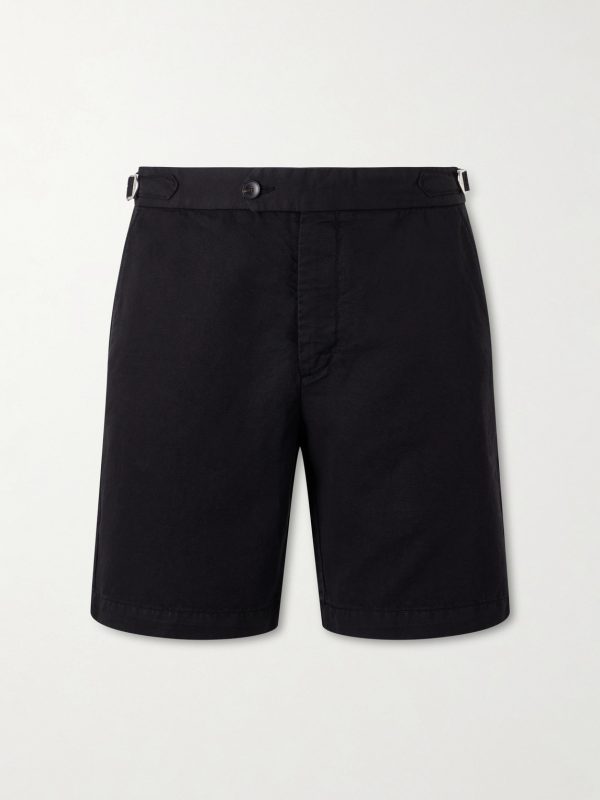 Straight-Leg Cotton And Linen-Blend Bermuda Shorts