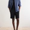 Straight-Leg Cotton And Linen-Blend Bermuda Shorts - OU
