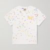 Le Pop Logo-Print Paint-Splattered Cotton-Jersey T-Shirt Le Pop Logo-Print Paint-Splattered Cotton-Jersey T-Shirt