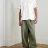 Le Pop Logo-Print Paint-Splattered Cotton-Jersey T-Shirt - OU Le Pop Logo-Print Paint-Splattered Cotton-Jersey T-Shirt - OU