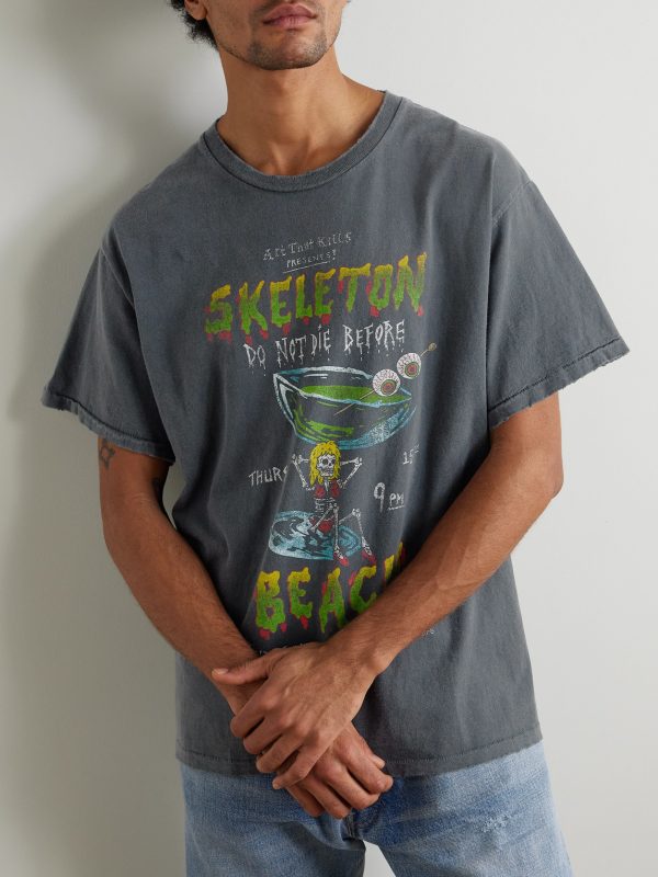 Don't Die Printed Distressed Cotton-Jersey T-Shirt - FR
