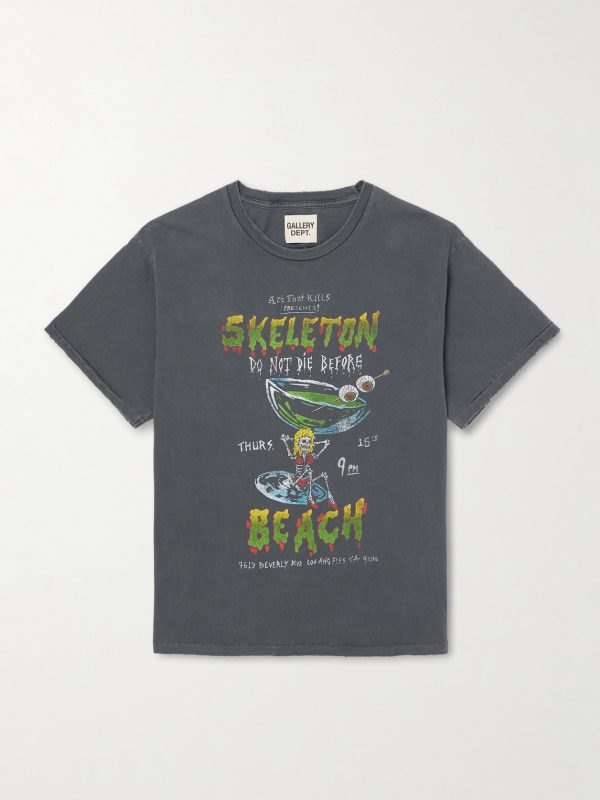 Don't Die Printed Distressed Cotton-Jersey T-Shirt