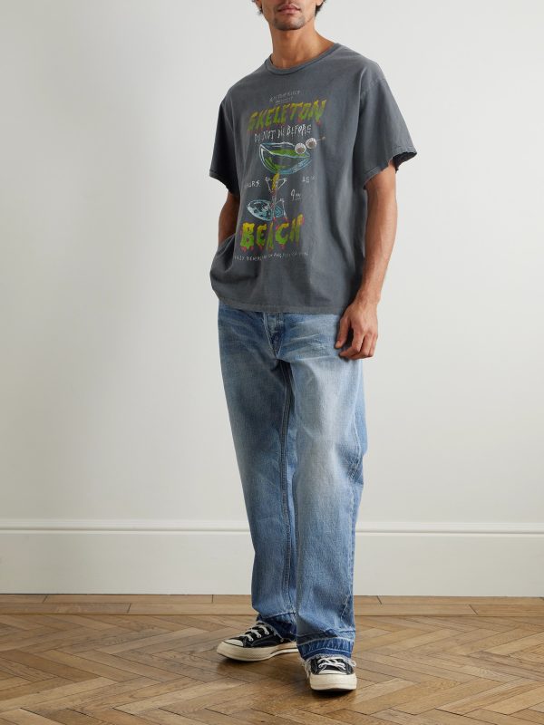 Don't Die Printed Distressed Cotton-Jersey T-Shirt - OU