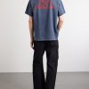 Skeleton Beach Distressed Printed Cotton T-Shirt - BK Skeleton Beach Distressed Printed Cotton T-Shirt - BK