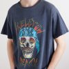 Skeleton Beach Distressed Printed Cotton T-Shirt - CU Skeleton Beach Distressed Printed Cotton T-Shirt - CU