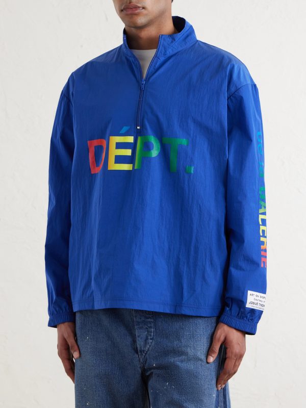Wave Logo-Print Shell Half-Zip Jacket - FR Wave Logo-Print Shell Half-Zip Jacket - FR