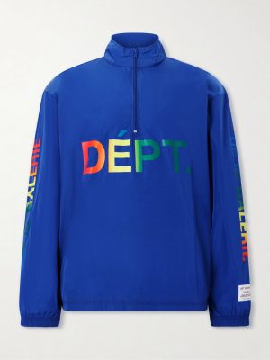 Wave Logo-Print Shell Half-Zip Jacket Wave Logo-Print Shell Half-Zip Jacket