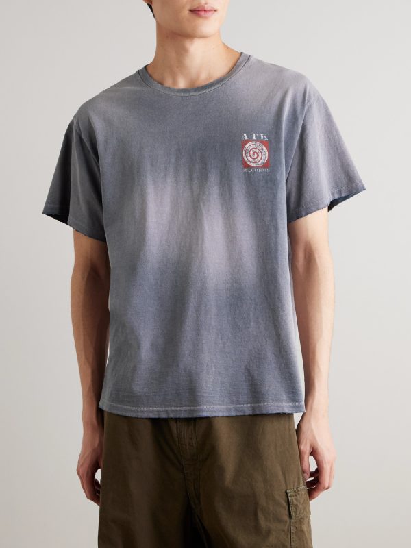 40-Year Printed Distressed Cotton-Jersey T-Shirt - FR 40-Year Printed Distressed Cotton-Jersey T-Shirt - FR
