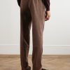 Leisure Straight-Leg Pleated Wool-Flannel Trousers - BK