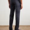 Leisure Straight-Leg Pleated Silk-Twill Trousers - BK