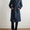 Belted Striped Wool and Cashmere-Blend Robe - FR