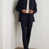 Leisure Straight-Leg Pleated Wool-Flannel Trousers - OU