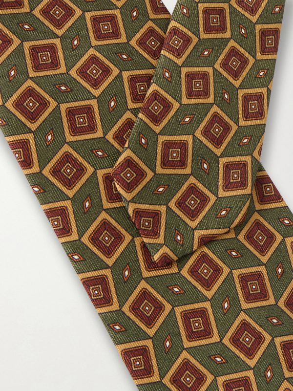 9cm Printed Silk-Twill Tie - CU 9cm Printed Silk-Twill Tie - CU