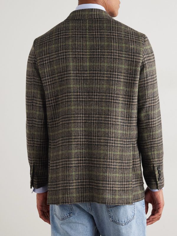 Prince of Wales Checked Wool Blazer - BK