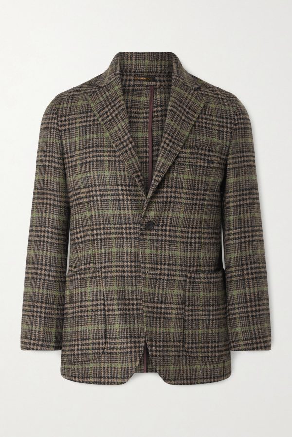 Prince of Wales Checked Wool Blazer