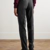 Luca Slim-Fit Tapered Wool-Flannel Trousers - BK Luca Slim-Fit Tapered Wool-Flannel Trousers - BK