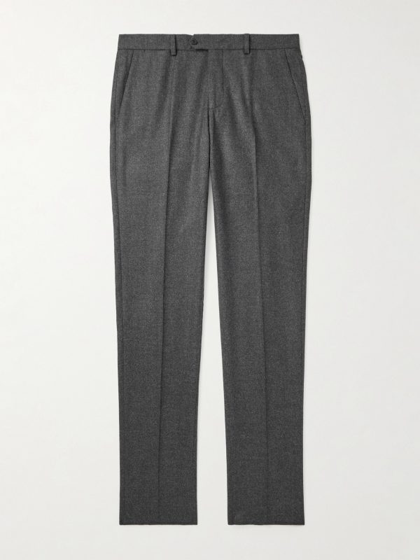 Luca Slim-Fit Tapered Wool-Flannel Trousers Luca Slim-Fit Tapered Wool-Flannel Trousers