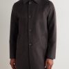 Suede-Trimmed Brushed Cashmere Coat - FR Suede-Trimmed Brushed Cashmere Coat - FR