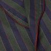 Belted Striped Wool-Twill Robe - CU