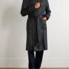 Belted Striped Wool-Twill Robe - FR