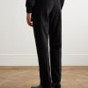 Straight-Leg Cotton-Moleskin Trousers - BK
