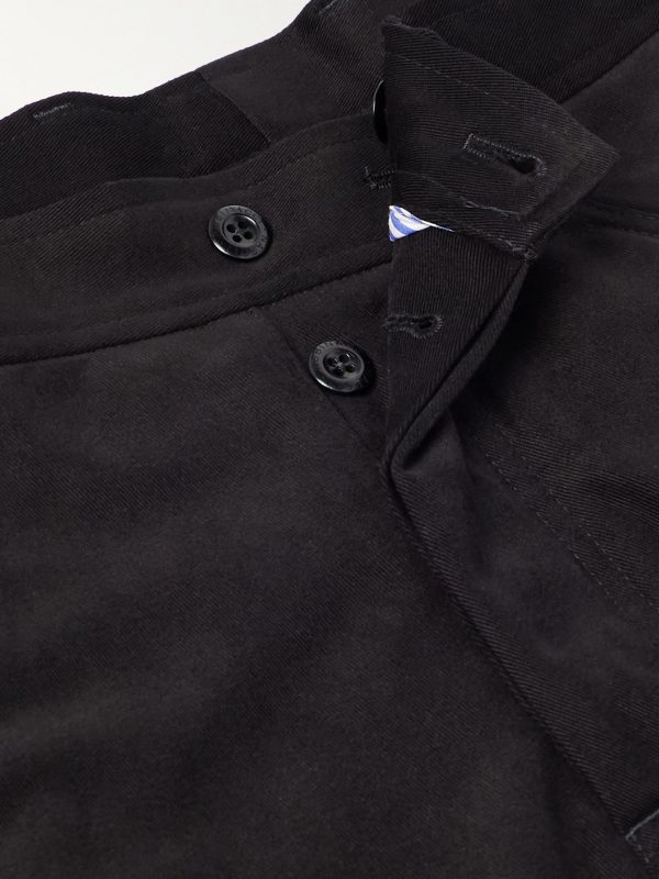 Straight-Leg Cotton-Moleskin Trousers - E1