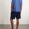 Straight-Leg Garment-Dyed Linen Drawstring Bermuda Shorts - BK