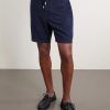 Straight-Leg Garment-Dyed Linen Drawstring Bermuda Shorts - FR