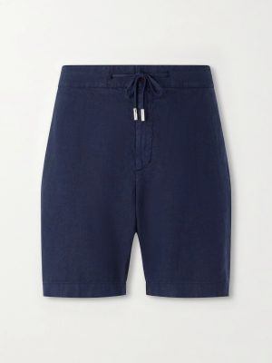 Straight-Leg Garment-Dyed Linen Drawstring Bermuda Shorts Straight-Leg Garment-Dyed Linen Drawstring Bermuda Shorts