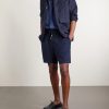 Straight-Leg Garment-Dyed Linen Drawstring Bermuda Shorts - OU