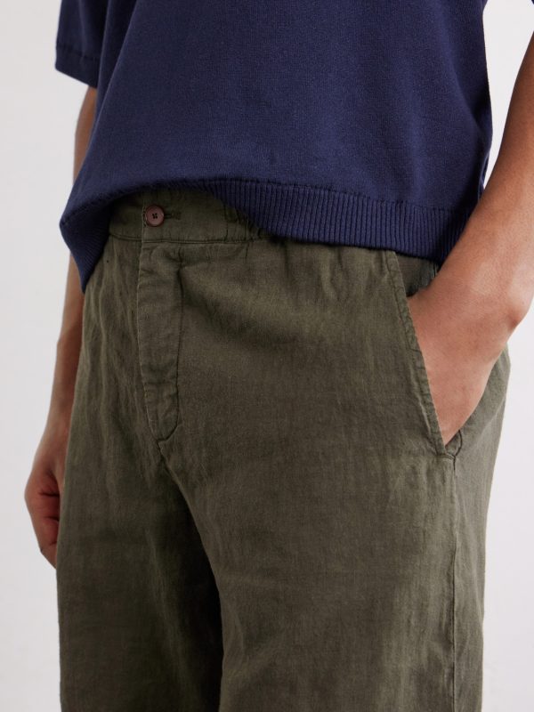 Straight-Leg Linen Shorts - CU