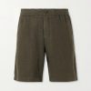 Straight-Leg Linen Shorts