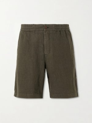Straight-Leg Linen Shorts Straight-Leg Linen Shorts