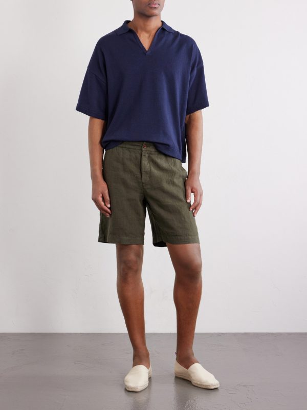 Straight-Leg Linen Shorts - OU
