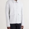 Checked Linen Blouson Jacket - FR