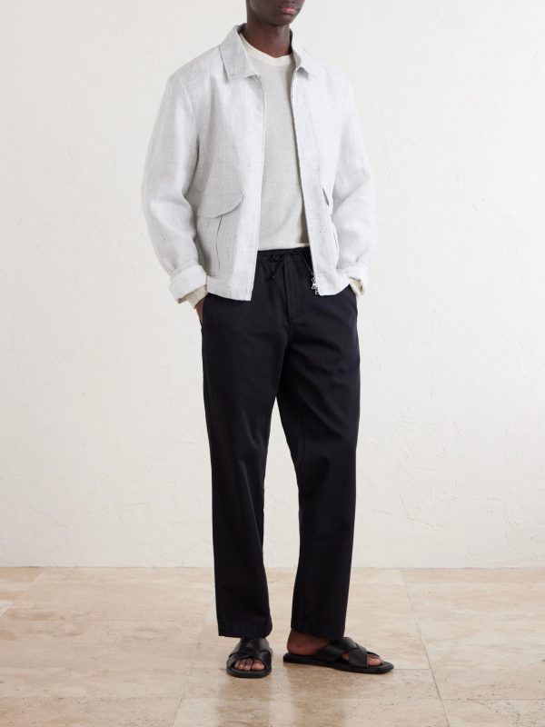 Checked Linen Blouson Jacket - OU