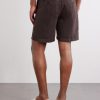 Straight-Leg Linen Shorts - BK Straight-Leg Linen Shorts - BK