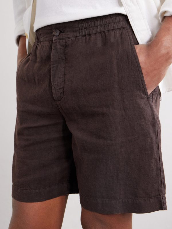 Straight-Leg Linen Shorts - CU Straight-Leg Linen Shorts - CU
