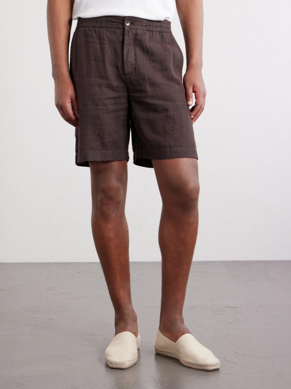 Straight-Leg Linen Shorts - FR Straight-Leg Linen Shorts - FR