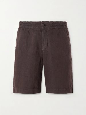 Straight-Leg Linen Shorts Straight-Leg Linen Shorts
