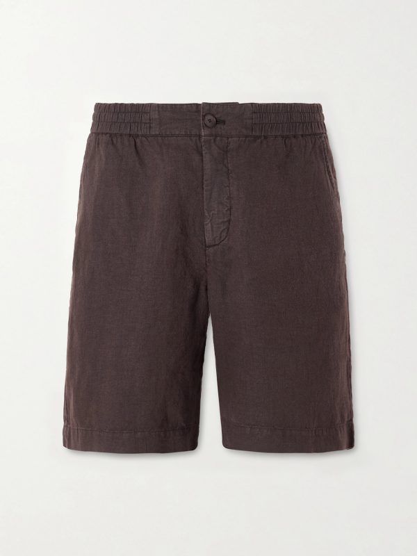 Straight-Leg Linen Shorts Straight-Leg Linen Shorts